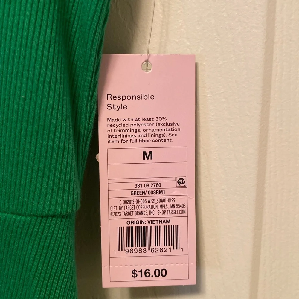 Brand New Wild Fable Green Spaghetti Strap Dress…size M - Picture 5 of 5